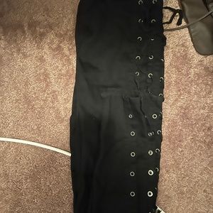 H&M tie up highwaisted jeans